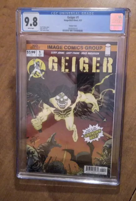 Geiger #1 CGC 9.8 White Pages Erik Larsen Cover Variant. Image Comics