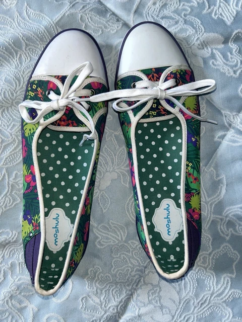 MOSHULU KEY LIME Canvas Pumps Shoes 42 Size Pattern Summer - Main Image