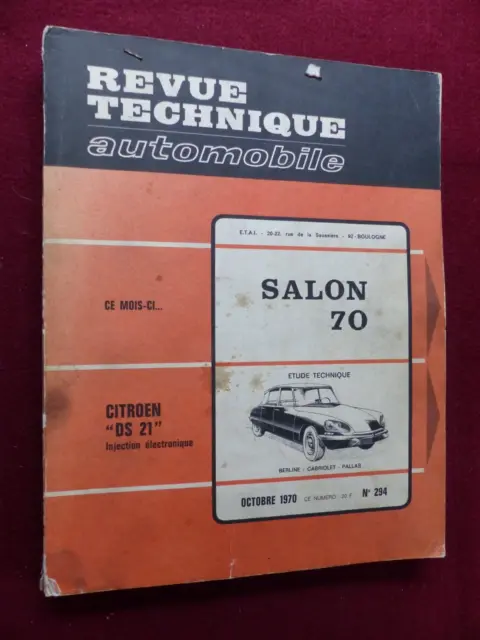 Revue Technique automobile CITROEN DS 21  injection électronique