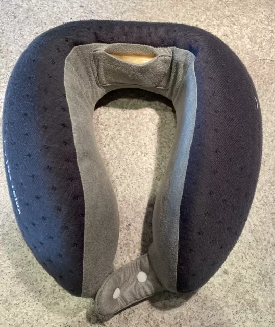 Be Relax My Memory Form Wellness Travel Pillow -Heat Activated Gray Colored EUC