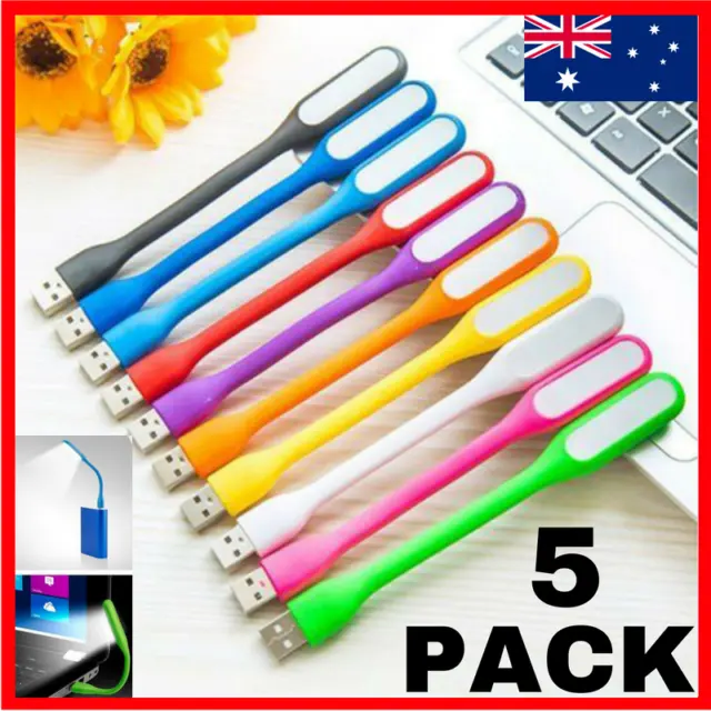 5 PACK Bendable and Flexible USB LED Light Lamp Keyboard Laptop Camping lights