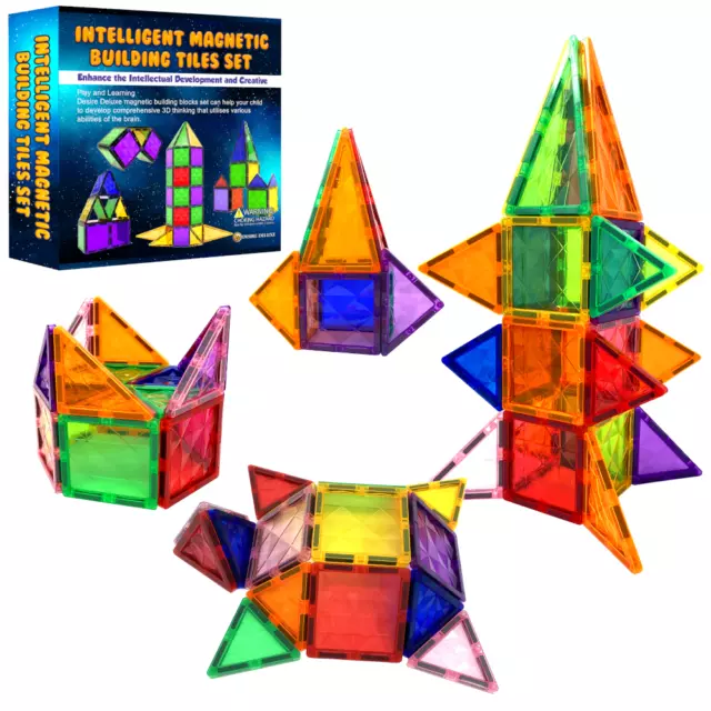 Magnetfliesen 37-teiliges Bau-Spielzeug-Set Kinder Bausteine 3D-Puzzle UK