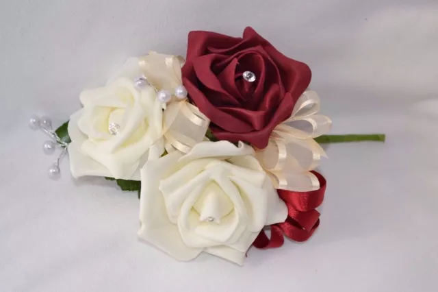 wedding wrist corsage, prom pearl corsage, bridesmaids pin on corsage flowers 2