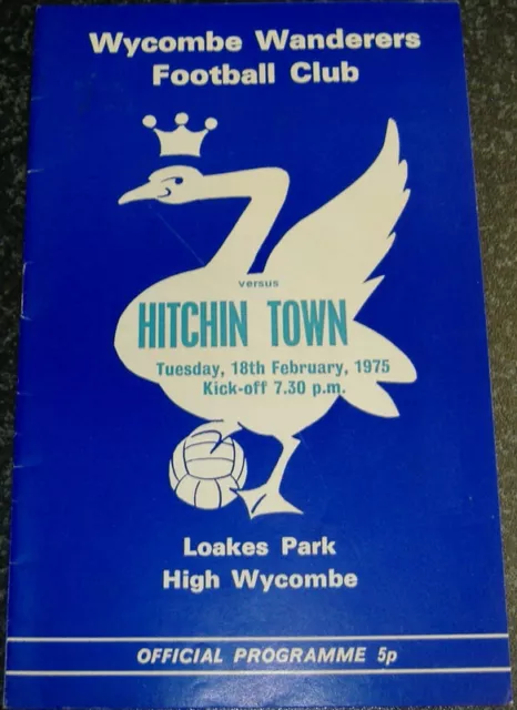 Wycombe Wanderers v Hitchin 1974/75