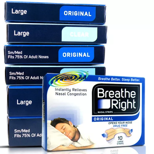 Breathe Right Nasal Strips Reduce Anti Snoring Relieve Nasal Nose Congestion