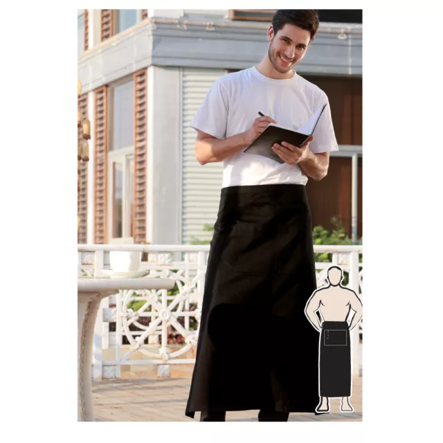 Hospitality Light Weight Continental Apron W/ Pocket Cooker Chef Waiter barista