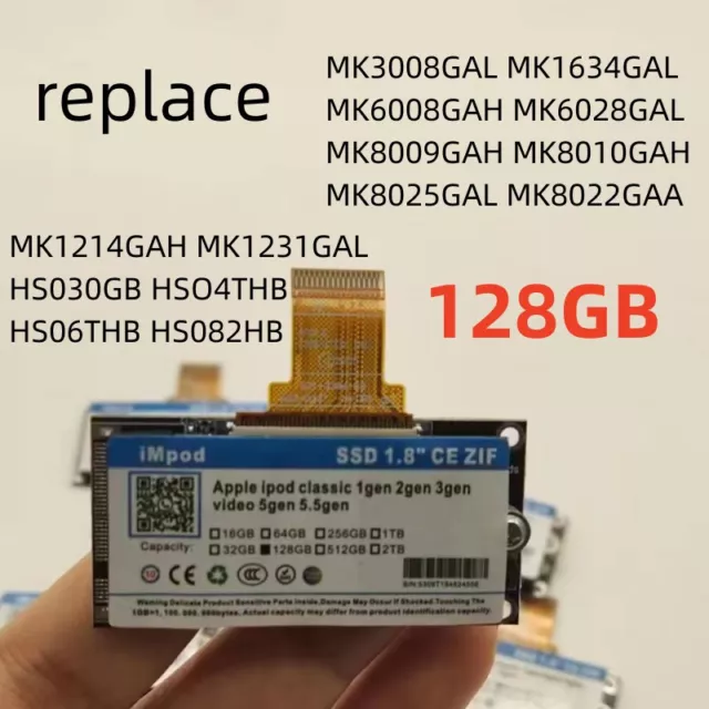 KingSPec 128GB (1.8''128GB SSD-ZIF) KSD-ZF18.1-XXXMJ 1.8 CE SSD