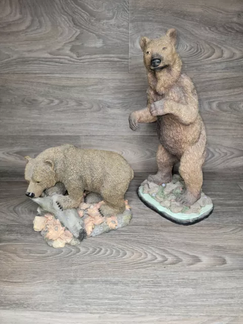 Bear Sculpture Figurine Statue Large Wild Life Man Cave Hunting Vintage Lot 2