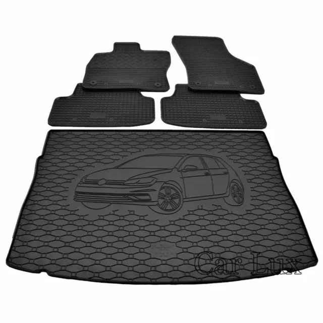 Protector maletero + alfombras de goma a medida VW Golf VII 7 Sportvan 2014-