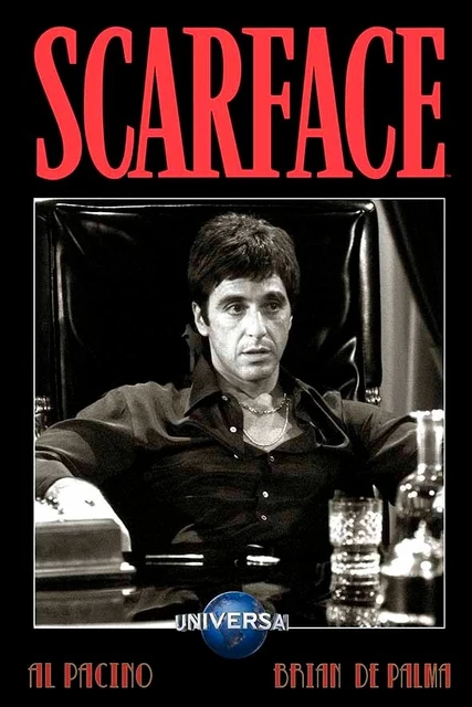 Poster Film Noir Et Blanc Poster Scarface Al Pacino - Impression Artistique 42x30 Cm, Sans Cadre, Décoration Murale Cinéma
