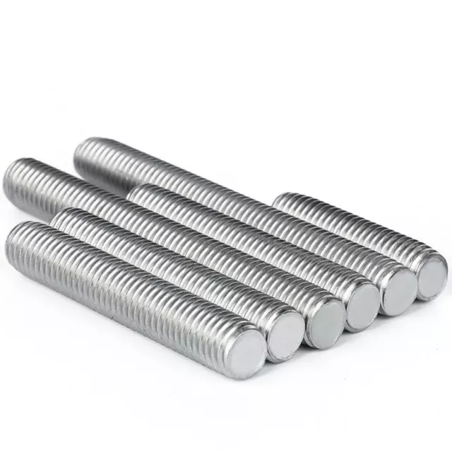 2PCS 304 Stainless Steel Long Threaded Screw Rods Bar Studs  U-bolts