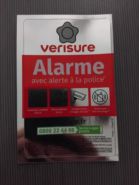 Autocollant 2025. 15 x 9,5 cm Verisure alarme
