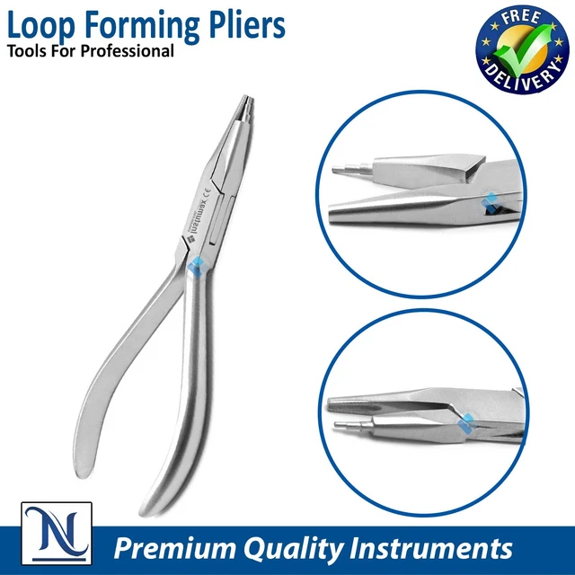 Orthodontic Tweed Omega Loop Forming Plier Serrated Dental Wire Bending Pliers