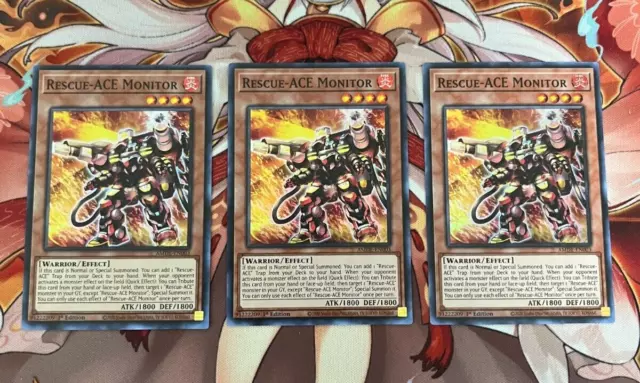 Yugioh x3 Rescue-ACE Monitor AMDE-EN003 Super Rare 1st Edition NM