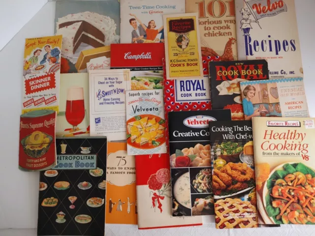 Vintage Recipe Cook Bake Booklets 1940s-1960s Lot of 20 Jello Hunts...  #18735