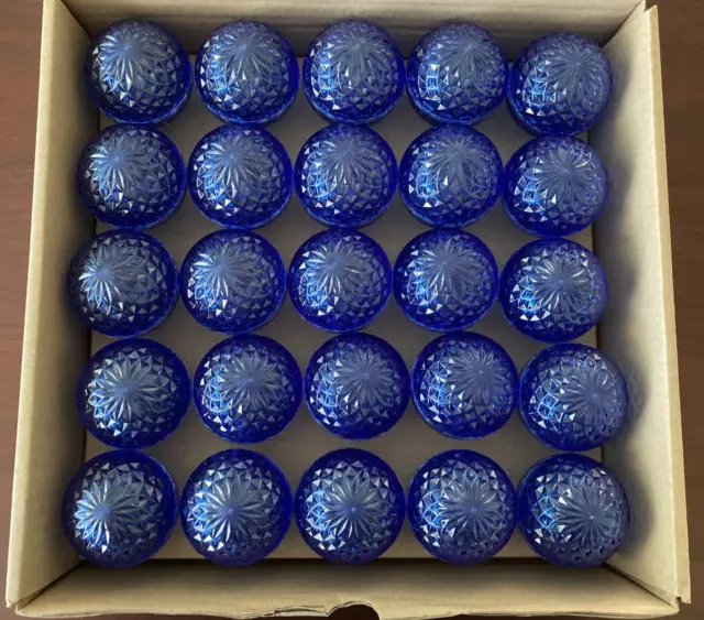 Box of 25 G50 Royal Blue 2"  130V .58W E17 Base Retrofit Dimmable Light Bulbs