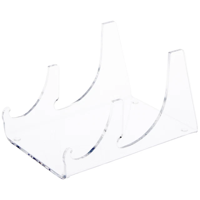 Plymor Acrylic 2 Piece Place Setting Display Holder, 3.25" H x 3.5" W x 5.375" D