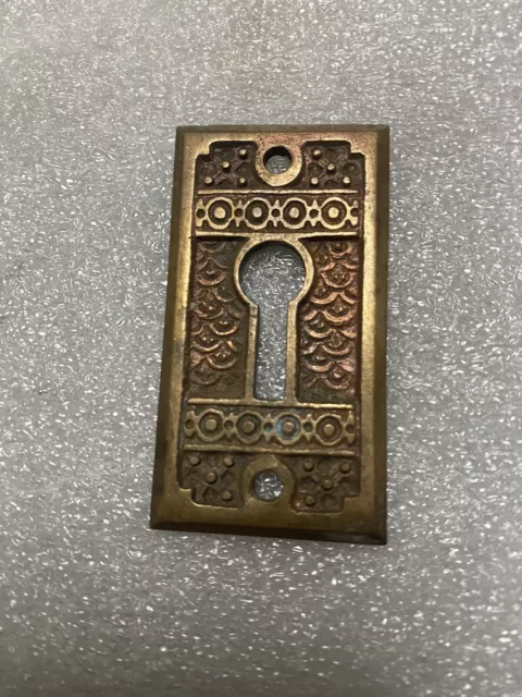Antique Corbin Venetian  Design Eastlake  Cast Bronze keyhole cover