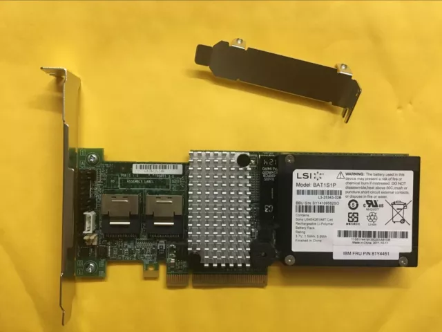 IBM ServeRAID M5015 SAS SATA PCI-E Raid Controller 46M0851 WITH BATTERY iBBU08