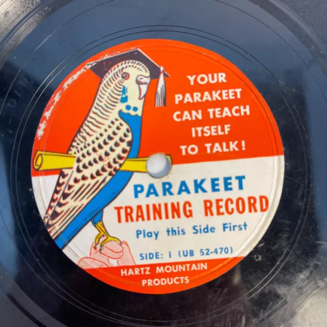 Parakeet Training Record 10", 78 RPM Hartz Mountain Products ‎– 610 2