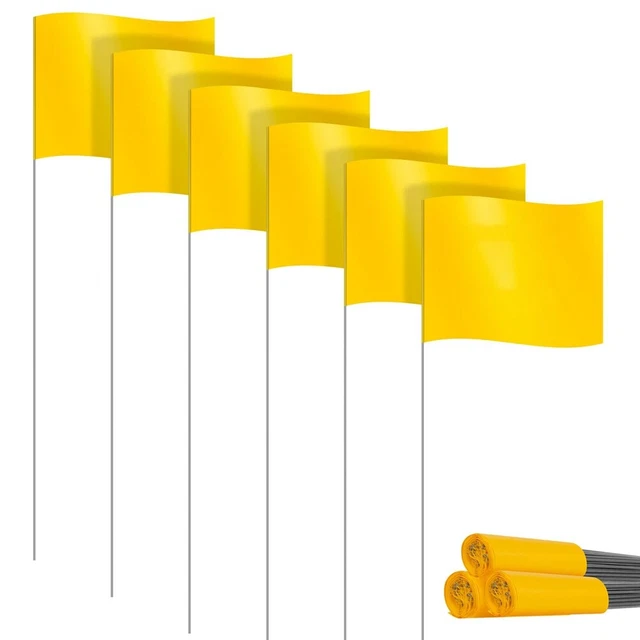 Lot De 6 Marqueurs D'entraînement Rectangulaires – Football, Basket, Tennis – Jaune 34,5x7 Cm