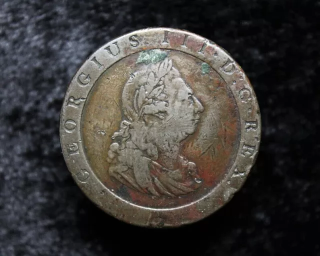 1797 George III  Copper Cartwheel Penny Large Georgian Era Coin