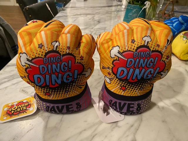 Dave & Buster's Power Fists Plush Toys Brand NWT Card Tickets Minions Star Trek