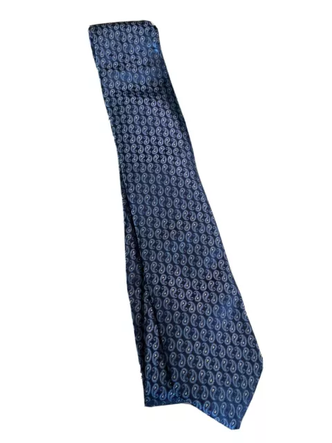 eton silk tie blue paisley