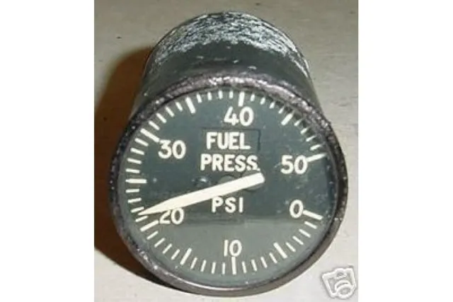 Vietnam War Era U.S.A.F. Warbird Jet Aircraft Fuel Pressure Indicator, SR-6A