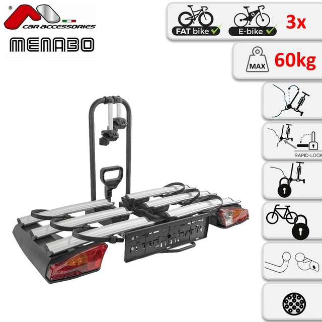 Thule Easyfold Xt Piattaforma Gancio Traino Portabici Black/aluminum, 3 bikes