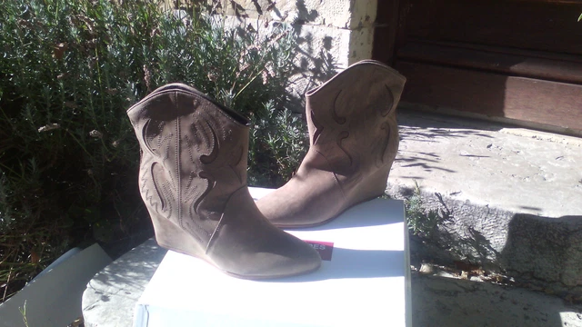 val 265 e !! NEUVES CUIR 38 = 37 bottes bottines femme comptoir des cotonniers 1