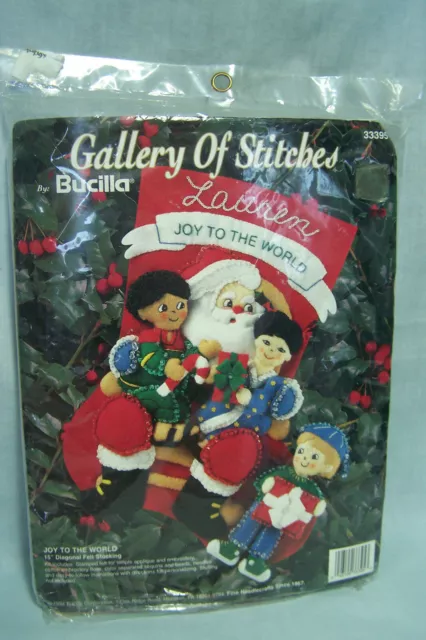 Bucilla 18" Christmas Stocking Felt Applique' Kit - Joy To The World