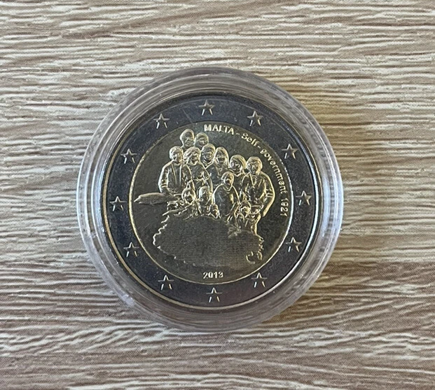 Pièce 2 euros rare 2013  malte UNC Autonomie gouvernementale de 1921