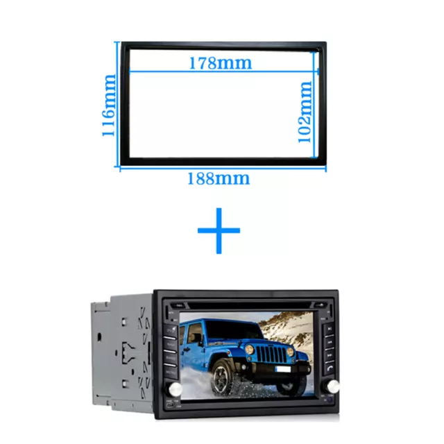 Universal Double DIN Frame/Trim/Surround Face Front Aperture Car Radio Frame 2