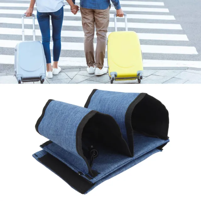 (Blue)Luggage Travel Cup Holder Foldable Universal Suitcase Cup Holder 3