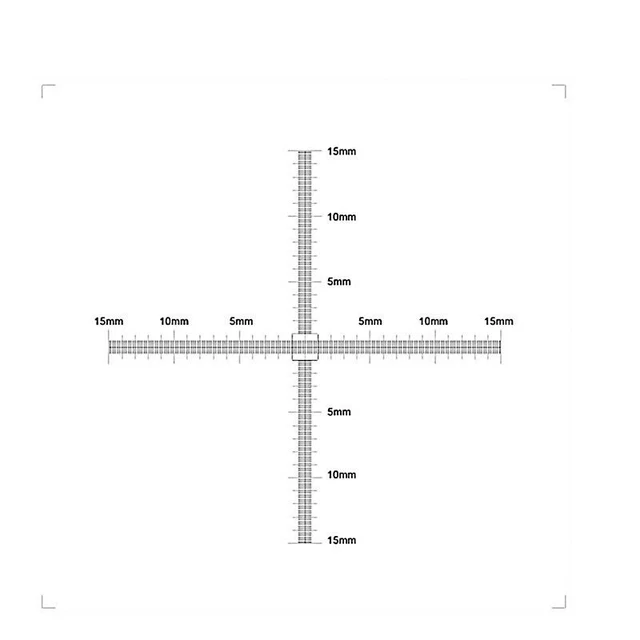 Calibration Plate Dual-axis Optical Standard Ruler Transparent Film Cross Image