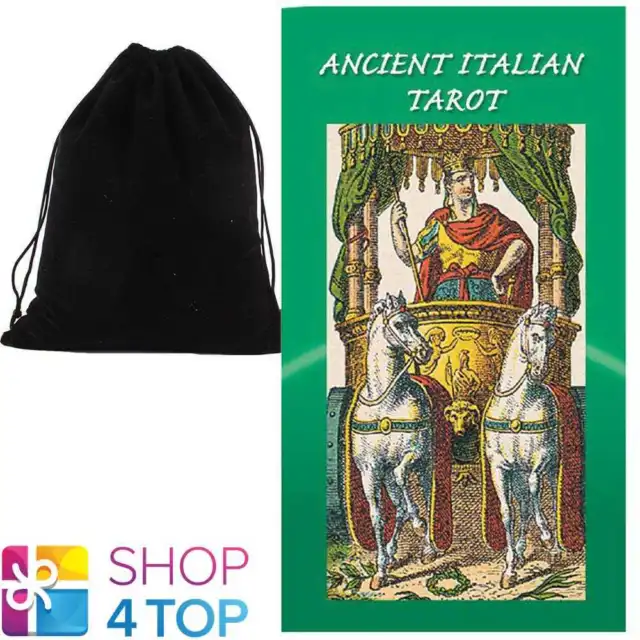 Ancient Italian Tarot Deck Cards  Esoteric Lo Scarabeo With Velvet Bag New