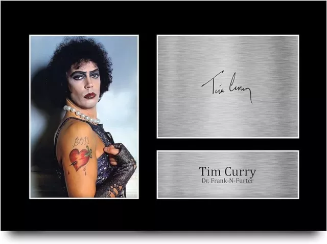 Tim Curry ' FRANK N FURTER' ROCKY HORROR SHOW 2 X signed photo prints 6 x 4