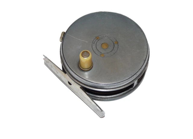 MOULINET À TRUITE Hardy Perfect 3 3/8" poignée blanche garde-ligne 1917 super état EUR 980,87