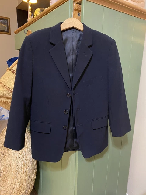Boys Calvin Klein Black 3 Button Lined  Single Breasted Dress Suit Jacket Sz 10