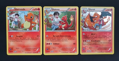 GLURAK+GLUTEXO+GLUMANDA PLAYSET RC5/RC32 Generations Holo Pokemon Karte