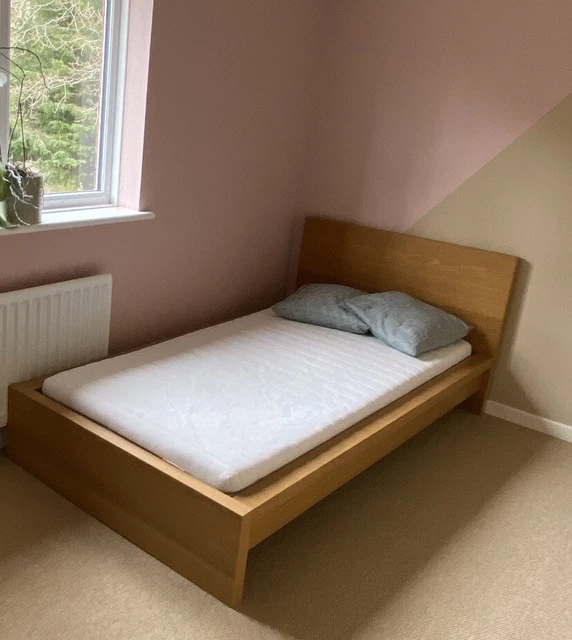 IKEA MALM SINGLE Bed Frame Mattress And Brand New Mattress Protector £