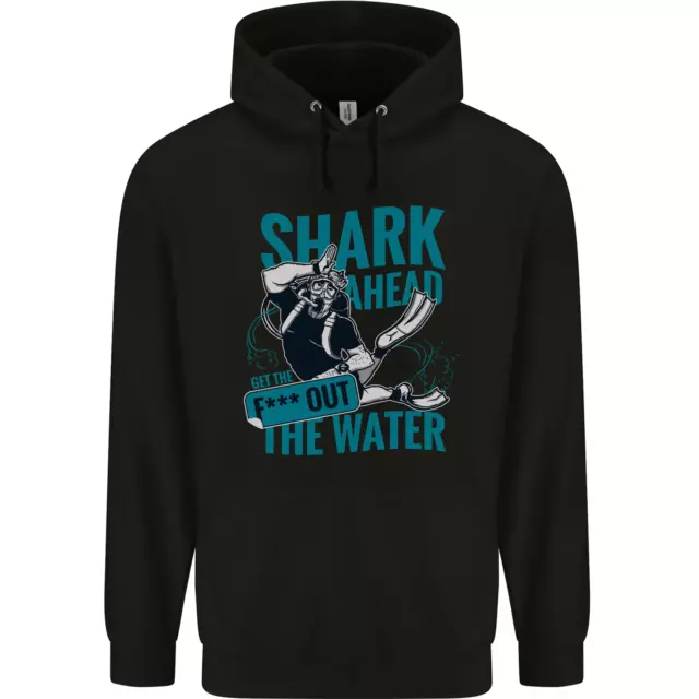 Shark Ahead Funny Diver Scuba Diving Childrens Kids Hoodie