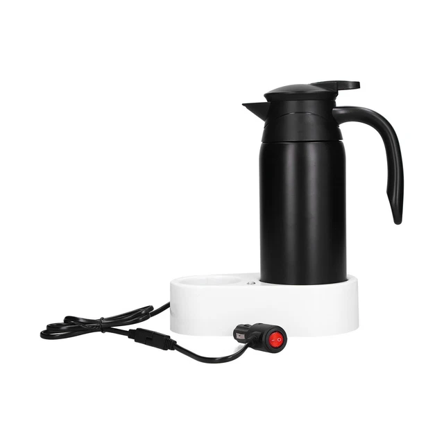 (12V/24V Mi Yi Matte Black With Base)Electric Teapot Intelligent Voltage