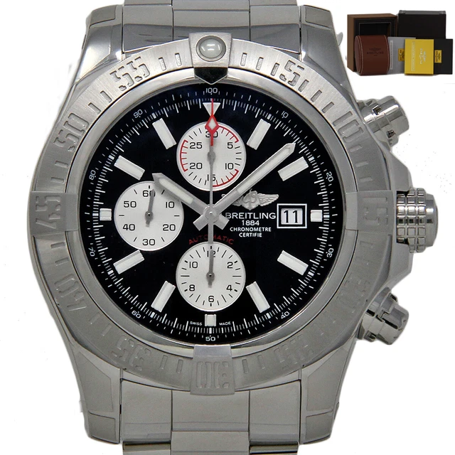 Breitling New Avenger II A13371 Stainless Steel Box/Papers/Factory Warranty#BR83