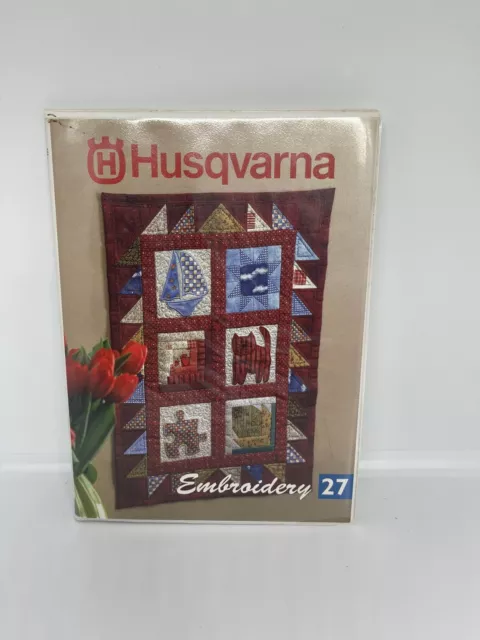 Husqvarna Viking Embroidery No. 27 Card And Cassette Booklet Sewing Quilt Hobby