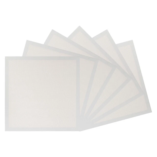 5 piezas Marco de pintura al óleo de algodón blanco de paneles para niños puros