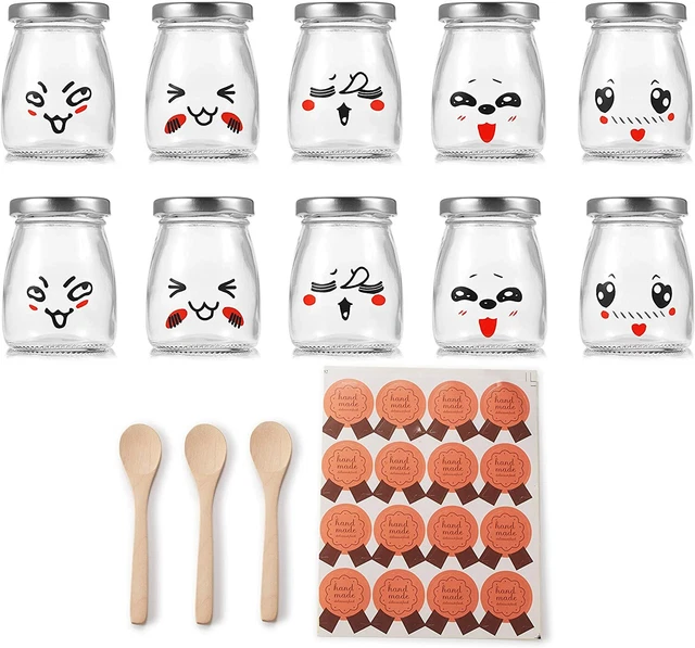 Mssushi 10-tlg. Joghurtgläser Mit Deckel - 200ml Für Desserts & Aufbewahrung