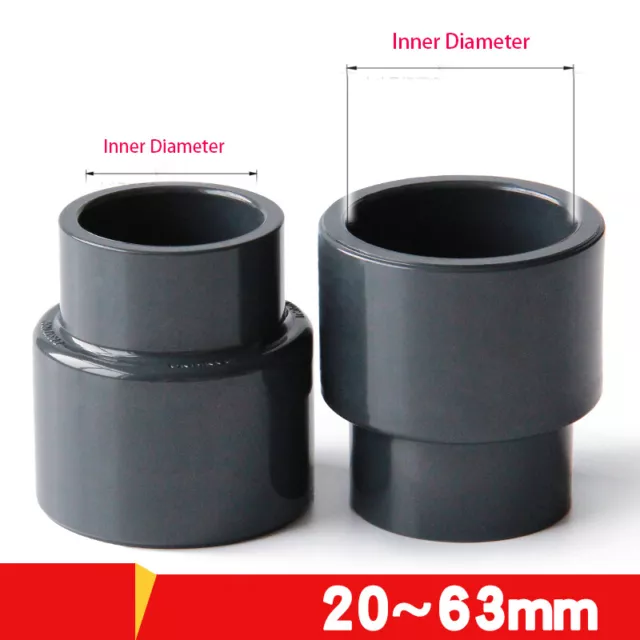 Black PVC Metric Plumbing Fittings Pipe Reducer Adapter Connector Joints