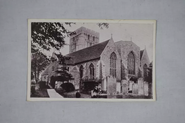 Postkarte St Clements Church Sandwich Kent England unverpostet (BB2)